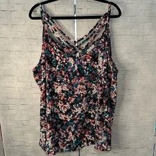 Boutique tank top multiple colors boho hippy floral coastal plus size