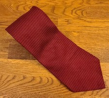 Tommy Hilfiger Red Two-Tone 100% Silk Neck Tie USA Made