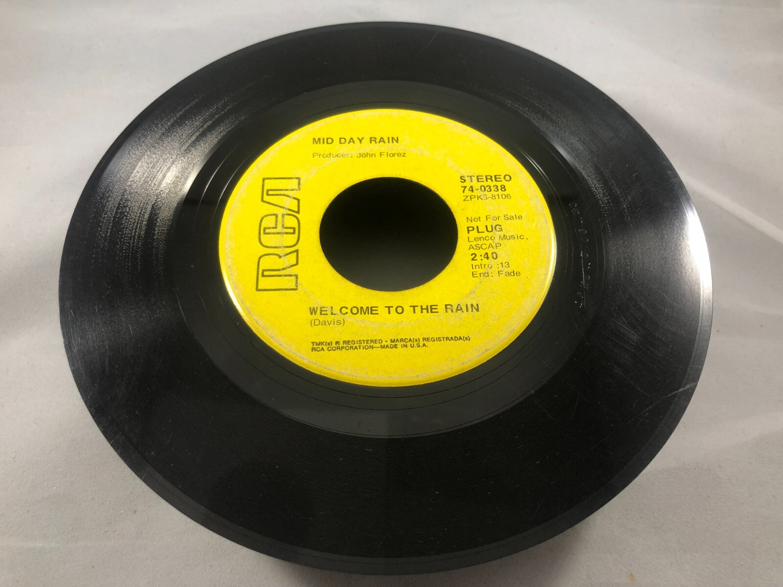 Mid Day Rain Welcome to the Rain/Friday Mourning PROMO 70s Psych Rock 45 RPM VG