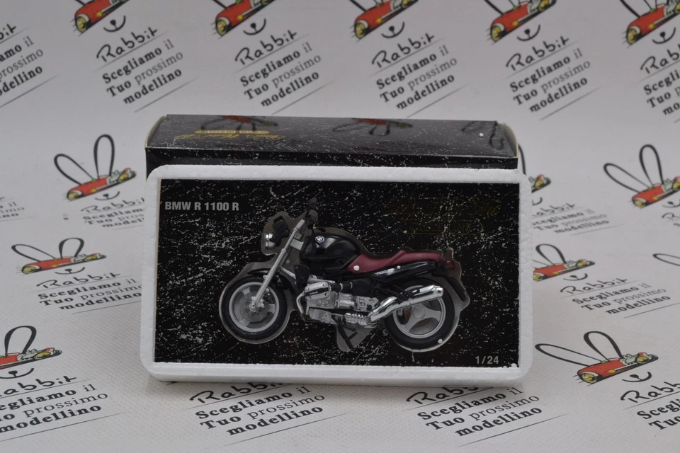DIE CAST " BMW R 1100  - MOTORBIKE - BLACK " MINICHAMPS SCALA 1/24 (242 RR1103) - Immagine 2 di 3