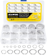 Snap Ring Set, 325PCS Retaining Ring Set 304 Stainless Steel External Circlip, 1