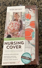 BeBe Au Lait Nursing Cover PRIMROSE Pink Teal Floral Organic Open Neckline NEW