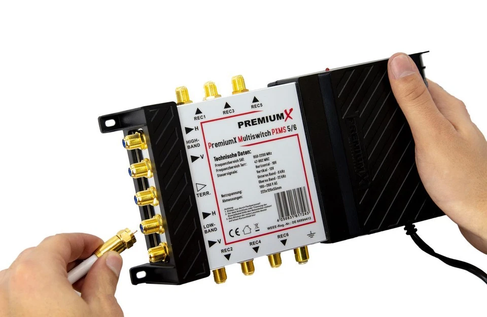 PremiumX Set Multiswitch 5/6 Multischalter SAT Verteiler Quattro LNB LMB HDTV 4K - Bild 3 von 4