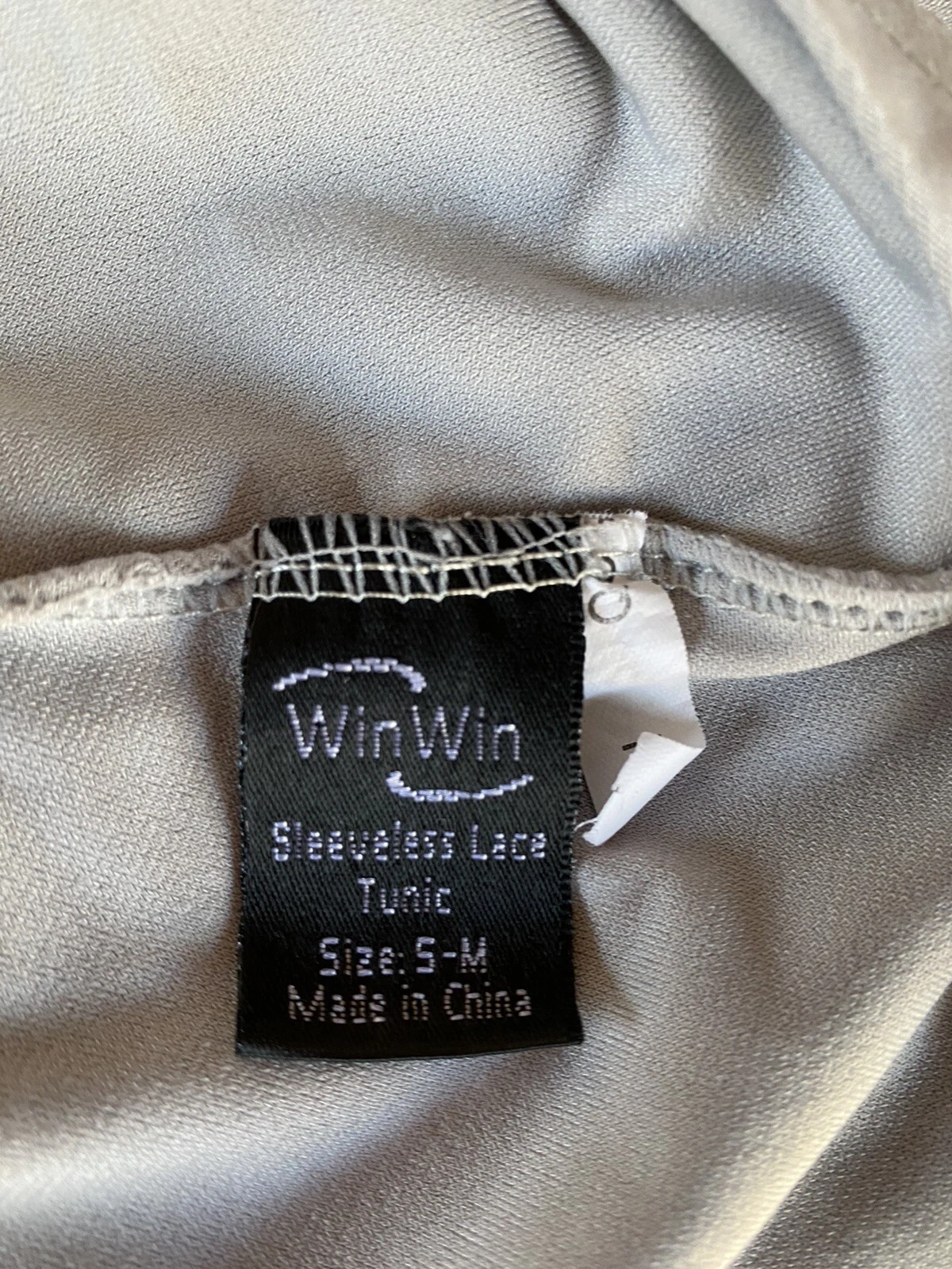 VETEMENTS Abito tunica smanicato piccolo medio WinWin dettaglio pizzo elasticizzato bellissimo retro