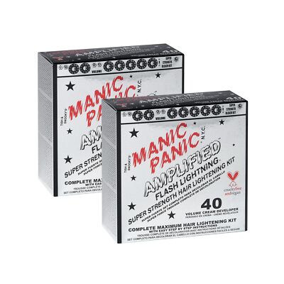 MANIC PANIC 40 Vol Lightning Hair Bleach Kit 2PK Brown 2 Count (Pack of 1)