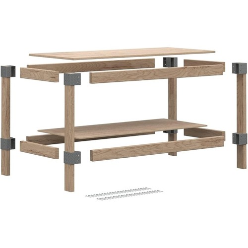 Workbench Kit All Hardware Included Easy Assembly Lightweight Plastic Brackets - Picture 3 of 6