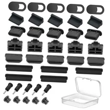 40PCS USB Port Cover, Siliconenti Dust Cover Dust Plugs Caps for Computer A