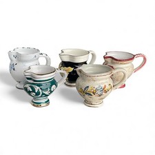 5er Set italienische Keramik Milchkännchen Deruta Costa DM Seta Vintage Majolika