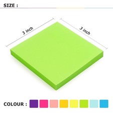 Sticky Notes For Office, 3x3 Inch, 8 Pads 800 Sheets, 8 Colors