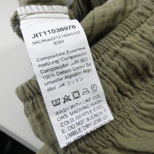 Harem Pants Baggy Gypsy Ethnic Festival Khaki Green Crinkle Gauze Shein size S - Picture 9 of 15