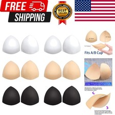Awpeye Bra Pads Inserts 6 Pairs, Cups Inserts, Removable Breast Black