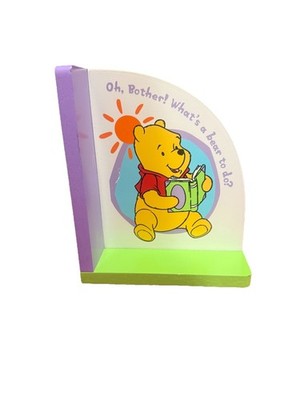 P.J. Toys Wooden 3D Winnie the Pooh & Tigger Bookend Painted Multicolor Cartoon 