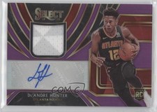 2019-20 Panini Select Rookie Jersey Purple Prizm 65/99 De'Andre Hunter Auto 9su