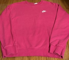 Women  s Medium Pink Nike Crew Neck Pull Over Sweatshirt