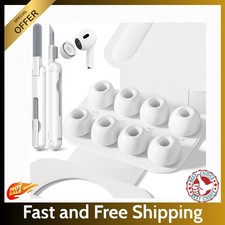 Inesore 4 Pairs Replacement Ear Tips for AirPods Pro 2nd/1st White 4 Size NEW 