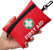 Mini First Aid Kit, 110 Piece Small First Aid Kit - Includes Emergency Foil Blan