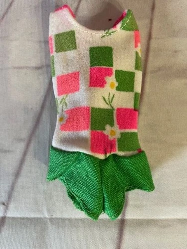 Vtg  Francie Bathing Suit  #1130 Knit Swimsuit 1965 Mattel  VERY NICE!