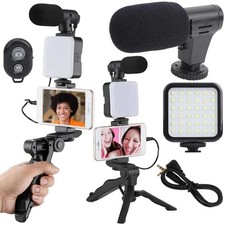 Vlogging Kit Stativ Mikrofon LED-Licht Handyh...