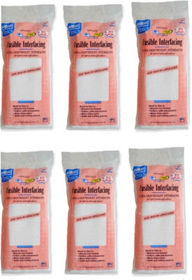 PLF36 Ultra Lightweight Fusible Interfacing, White, 15'' X 3 Yards (6 Pack)