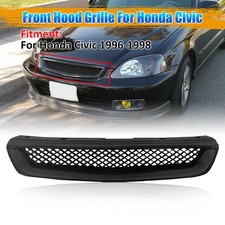 For 96-98 Honda Civic Ejek Black Jdm Type-r Style Abs Front Bumper Grille Cover