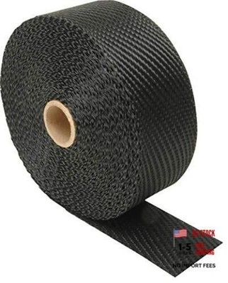 Black Titanium Exhaust Heat Wrap with Lava Rock Technology - 2'' x 25' -
