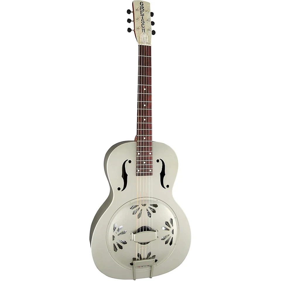 Guitarra Resonadora Gretsch G9201 Honey Dipper Cuello Redondo, Cuerpo de Latón Cono de Galleta Foto 3 de 4