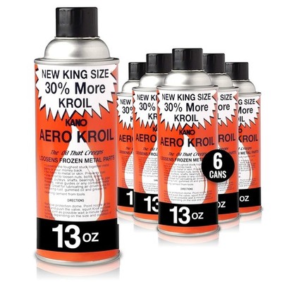 Penetrant Oil Aerosol 13 oz 6 Pack Rust Lubricant Kroil KS132-6 AZKS132C6 Chains