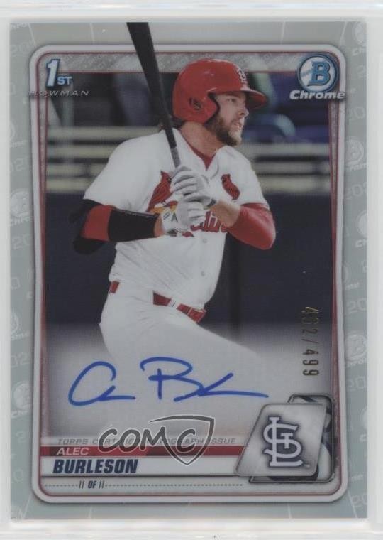 2020 Bowman Draft Chrome Picks Refractor 432/499 Alec Burleson #CDA-AB Auto xb2
