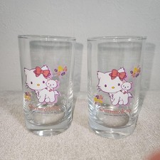 Charmmy Kitty Glasses Set of 2 Sanrio Charmmy Kitty MIB glass pair 11cm H