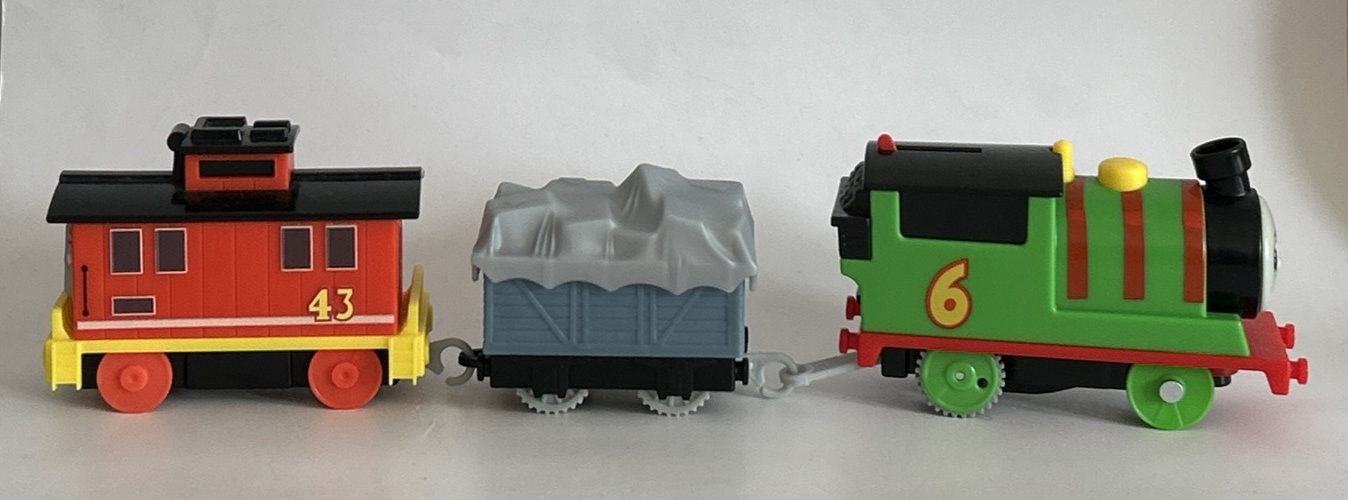 Thomas and Friends Motorised Percy and Brake Car Bruno Toy Train Engine Set