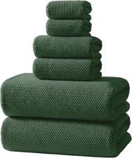 6-Piece Bath Towel Set 2 Washcloths 2 Hand Towels 2 Bath Towels Ultra-Fiber
