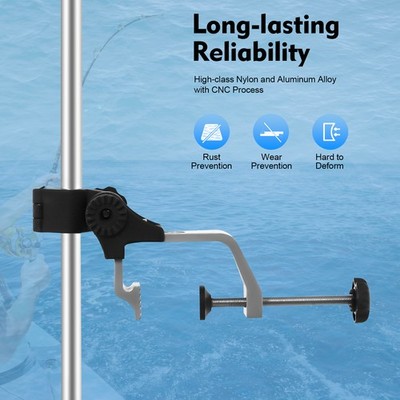 NEW 360° Adjustable Universal Portable Transducer Bracket with Fishfinder Mount