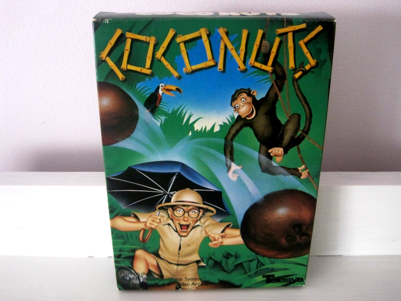 1982 Atari 2600 Coconuts by Telesys Video Game w/Original Box & Manual