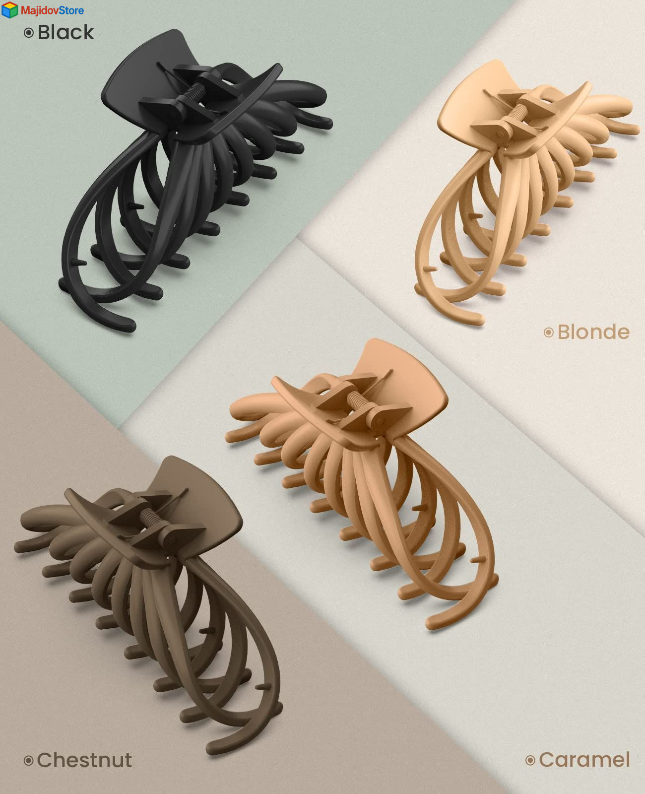 Hair Clips for Thick Hair, 4 Pack - Extra Large Hair Claw Clips for Women, 4.75"