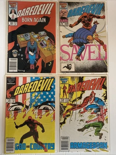 DAREDEVIL #230 231 232 233 (MARVEL/BORN AGAIN) SET LOT OF 4 Vintage Comic Books