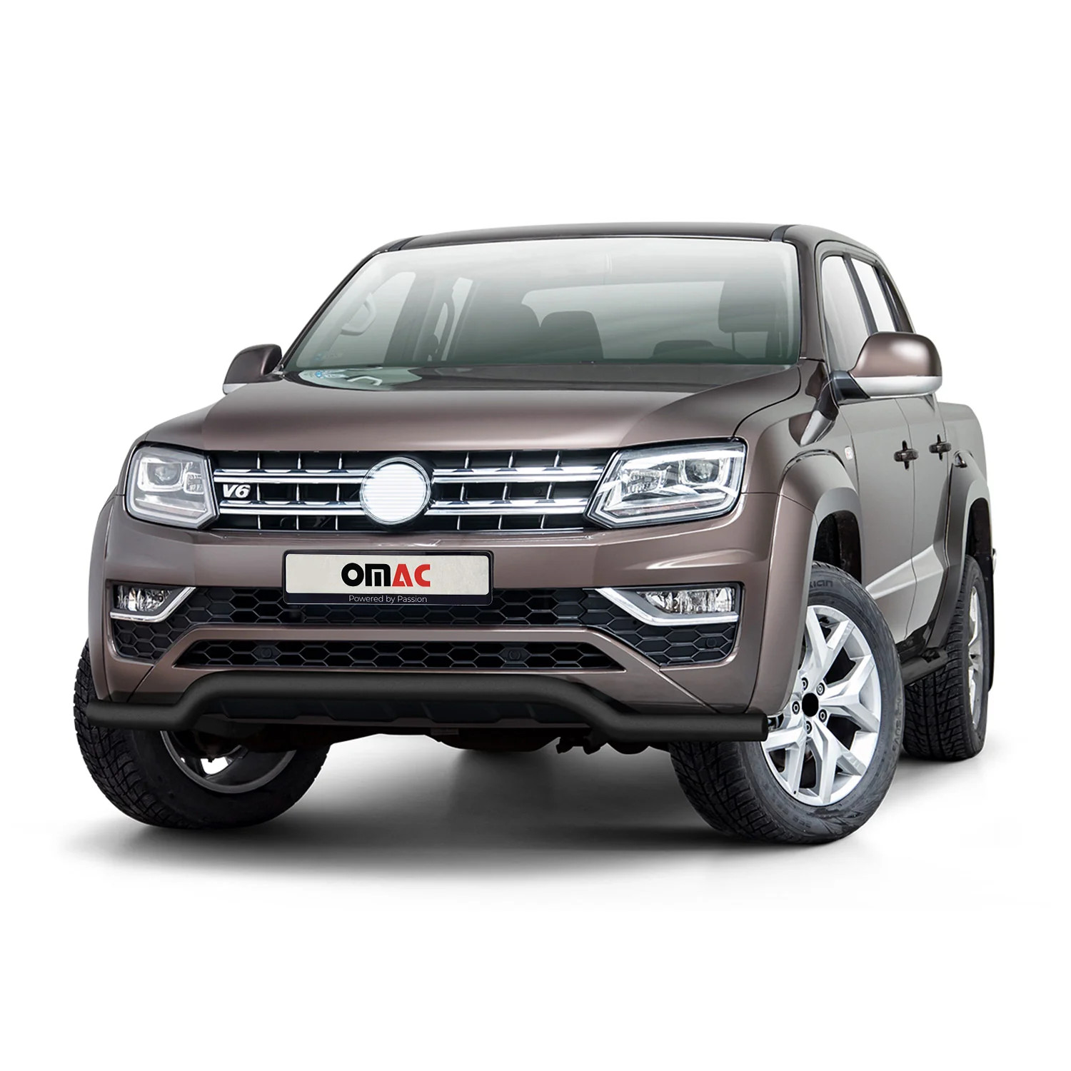 Pare-Buffle VW Amarok 2016-2020 Noir en Acier Inoxydable Diamètre 76mm