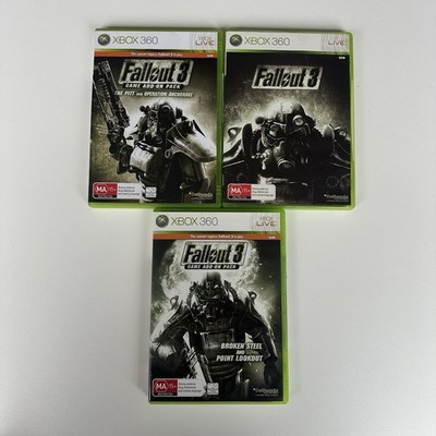 Xbox 360  Fallout 3 Game & Add-On Pak (PAL) Bundle X3