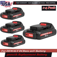 1-4Pack 20 Volt Max 3.0AH Lithium-Ion Battery For DeWalt DCB201 DCB203 DCB205 US