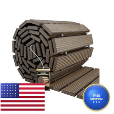Yoopin Wooden Garden Pathway Roll Out Walkway Flexible Outdoor Wood Boardwalk