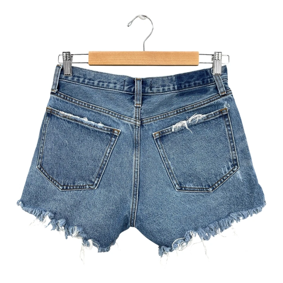 Шорты женские Abercrombie & Fitch 4 джинсовая ткань средняя посадка бойфренд изгиб любовь бедствие - Изображение 2 из 4