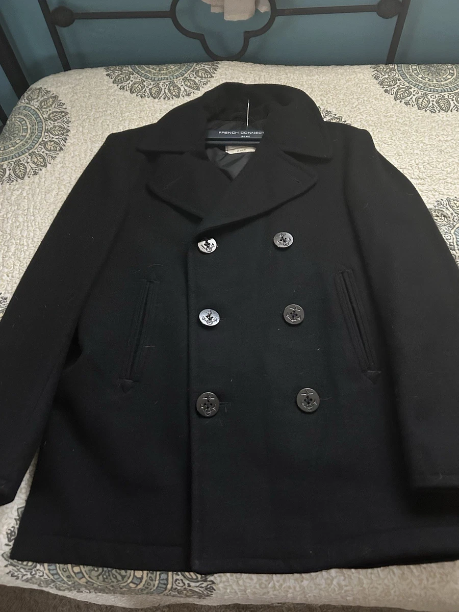 Vintage Navy Pea Coat In Men's Coats & Jackets for sale | eBay