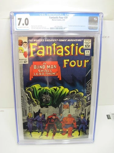 FANTASTIC FOUR #39 Marvel Comics 1965 CGC Graded 7.0 OW/W Pages