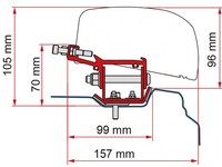 Fiamma F40Van Adapter Kit FüR Renault Trafic L2, Ab 2014