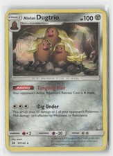 Alolan Dugtrio 87/149 Holo Rare SM Base Set Pokemon Heavily Played