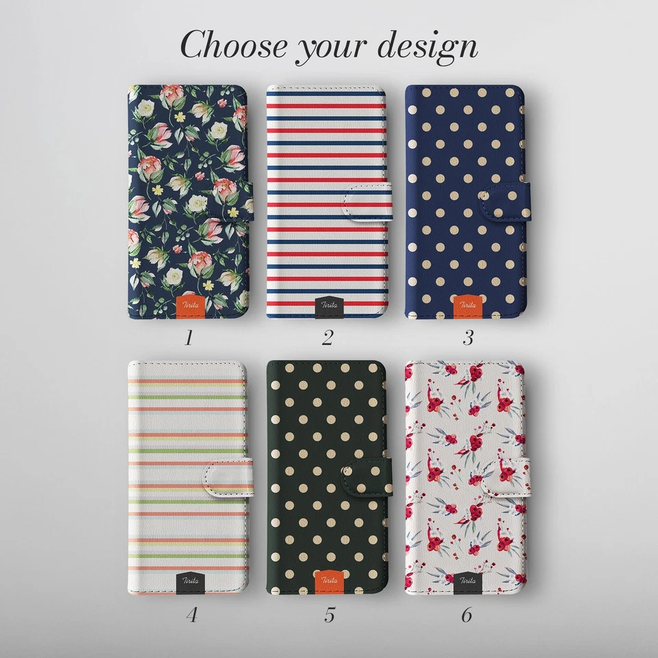 Personalised Wallet Phone Case for iPhone 16 16e 15 14 Pro Max Dot Stripe Shabby - Image 2 of 4