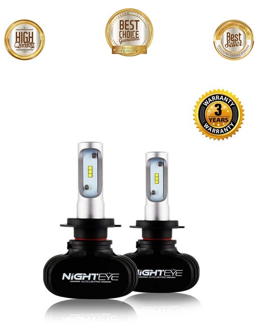 Hikari LED Headlight Bulbs Conversion Kith7 Adjustable Beam 9600lm 6k