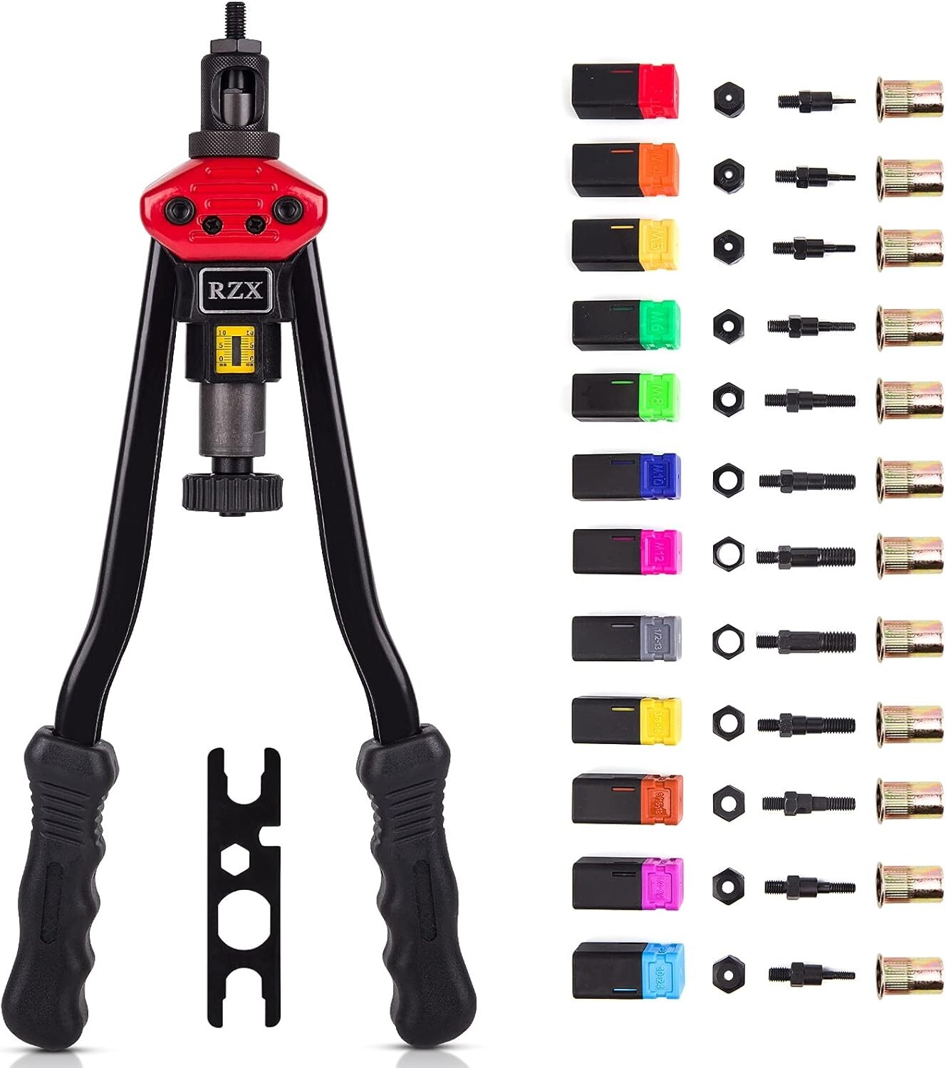 Rivet Nut Gun Kit Rivnut Setting Tools Nut Setter Tool Hand Blind Riveter 16