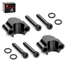 7/8" Black Handlebar Risers 30mm Height Bar Clamp Kit For Can-Am Honda Yamaha