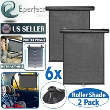 Car Auto Retractable Side Window Baby Sun Shade Shield Cover Roll Curtain Visor