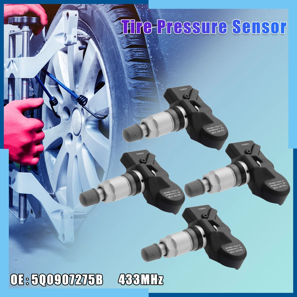 Pacote com 4 sensores sensor sistema de pressão dos pneus Volkswagen Tiguan 2016-2019 - Imagem 2 de 4